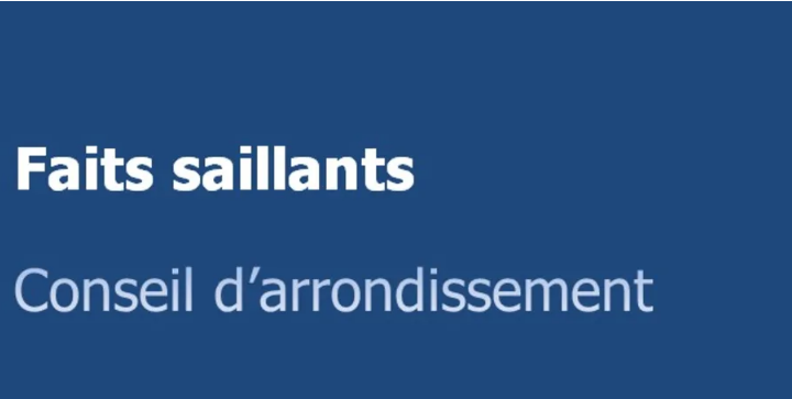 Les faits saillants du conseil d’arrondissement du 13 février 2023