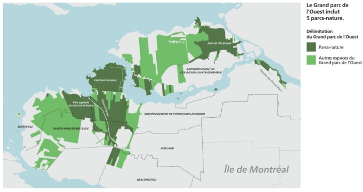 Montréal consolide le Grand parc de l’Ouest à Sainte-Anne-de-Bellevue et y développe un nouveau lien cyclable
